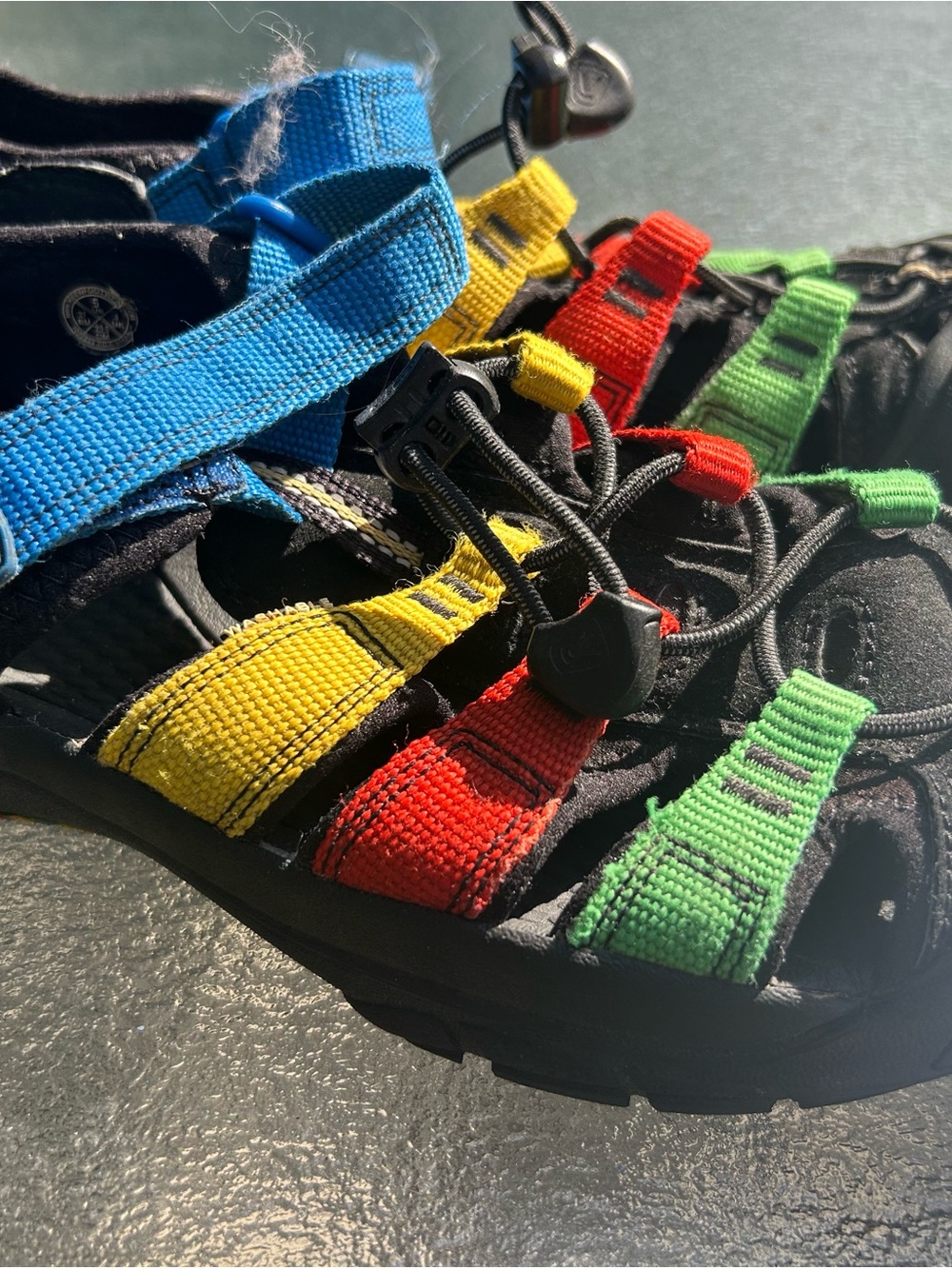 Kids Keen Multi-Color Adventure Sandals – Blue, Yellow, Red, Green
